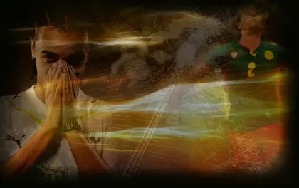 Benoît Assou-Ekotto – Portrait montage in Cameroon colours